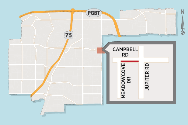 Fiber Optic Work Closes Lane at Campbell and Jupiter 