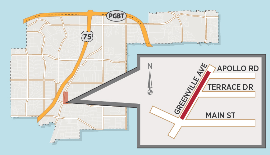 Lane Closures on Greenville Avenue North of Main Street