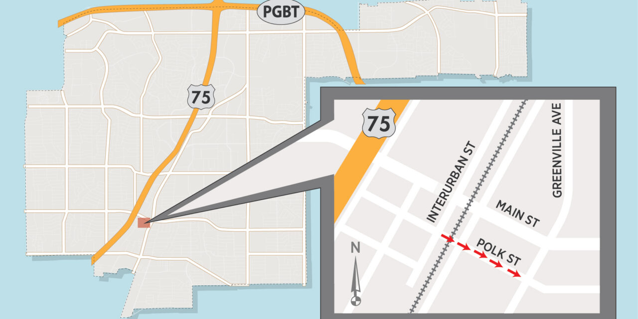 Polk Street Now One Way Between Interurban Street and Greenville Avenue