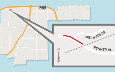 Sidewalk Construction Taking Place at Renner Road and Greenside Drive