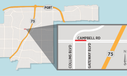 Turn Lane Closure from Campbell Road to Northbound Collins Boulevard 
