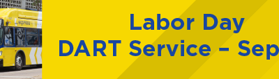 Labor Day DART Service – Sept. 7