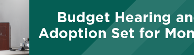 Budget Hearing and Adoption Set for Monday