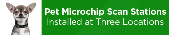 Pet Microchip Scan Stations Installed at Three Locations 