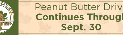 Peanut Butter Drive Continues Through Sept. 30