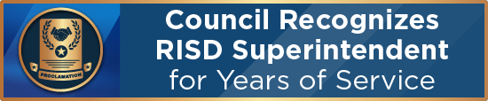 Council Recognizes RISD Superintendent for Years of Service