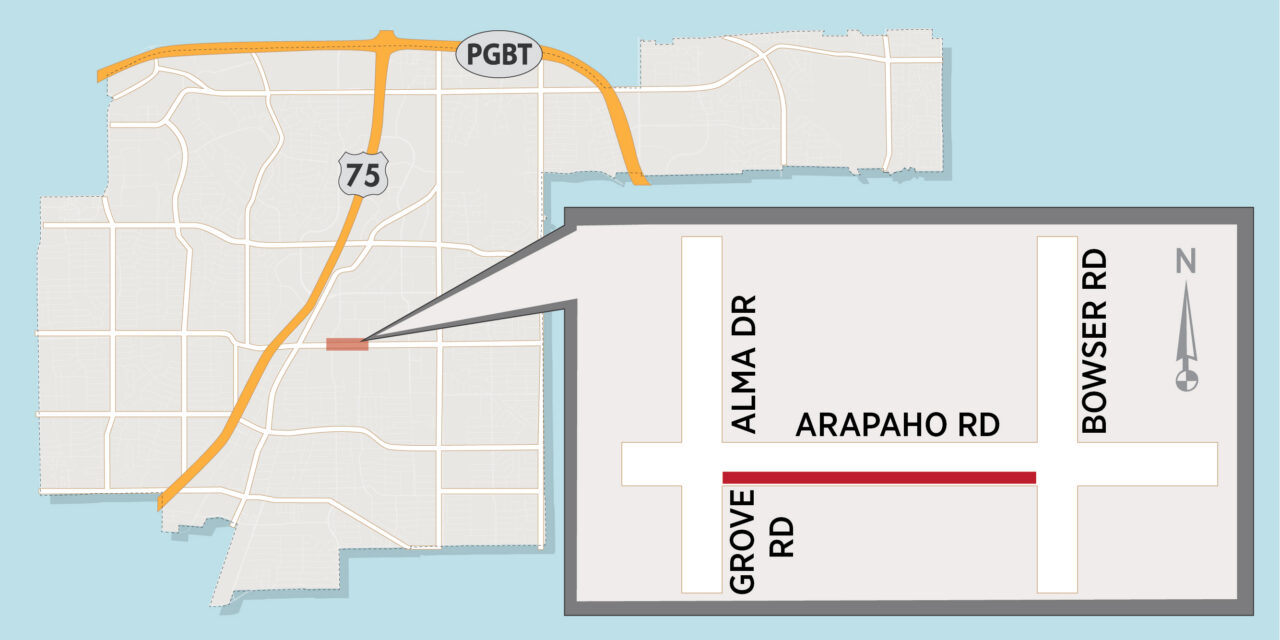 Arapaho Road Lane Closure East of US 75 