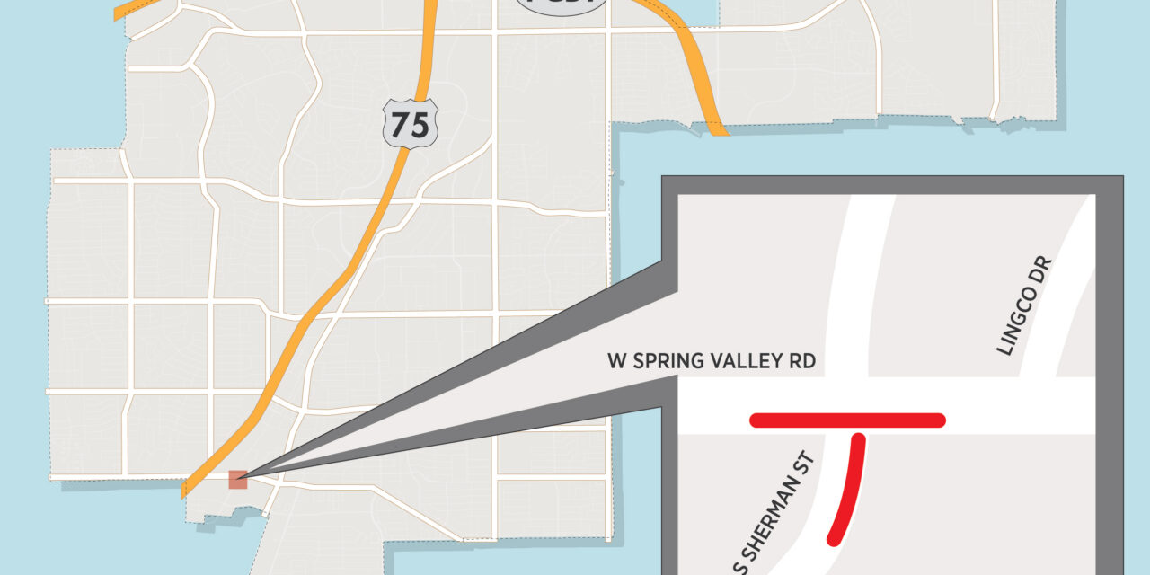 Lane Closures at Intersection of Sherman Street and Spring Valley Road 