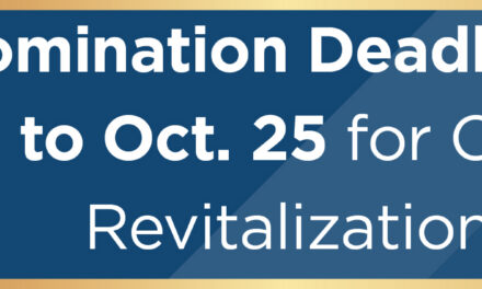 Nomination Deadline Extended to Oct. 25 for Community Revitalization Awards