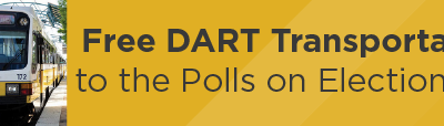 Free DART Transportation to the Polls on Election Day
